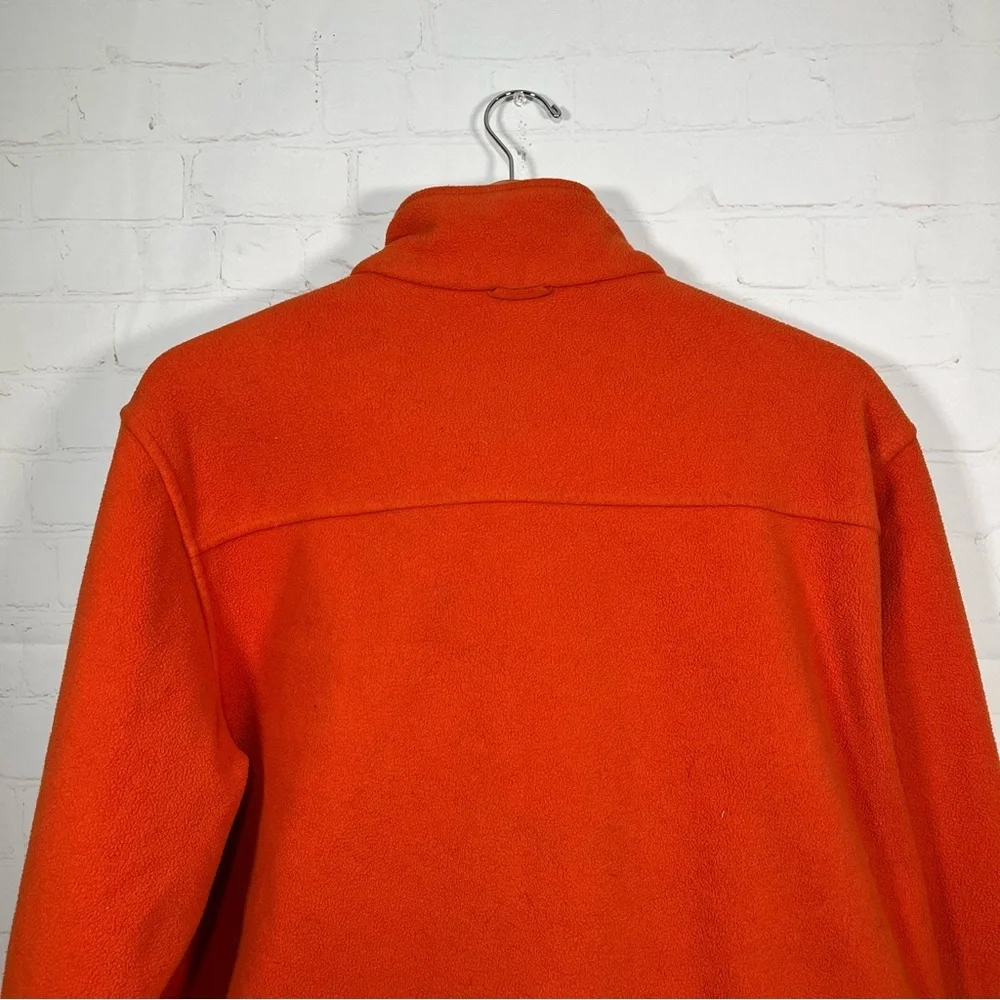 Vintage LL Bean Fleece Jacket Mens Size Medium Orange Full Zip Outdoors Classic - Picture 8 of 11